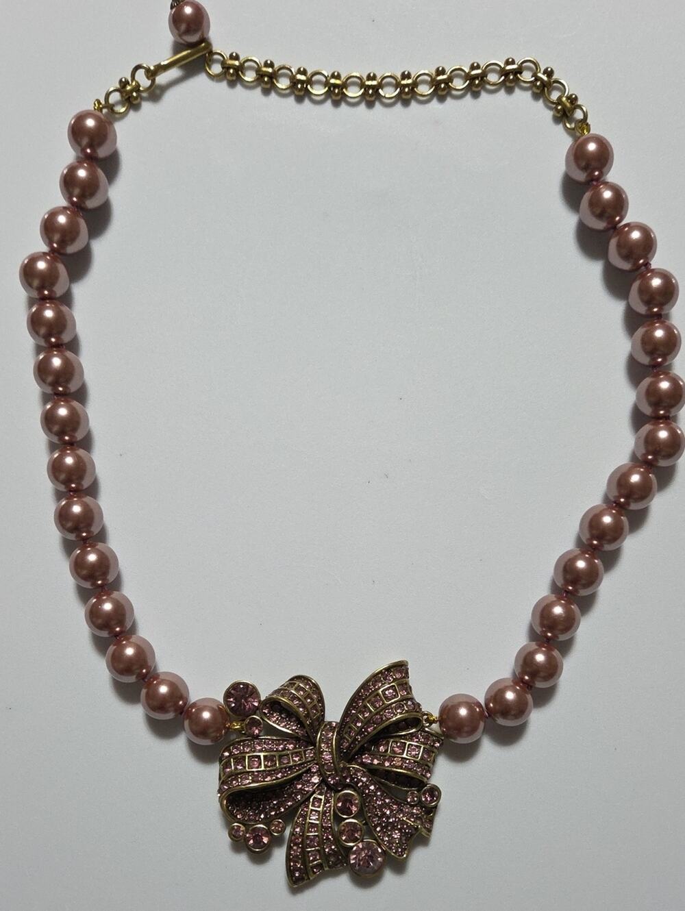 HEIDI DAUS Ravishing Ribbon Beaded Necklace Crystal Statement Necklace